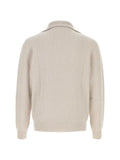 Brioni ribbed-knit cashmere polo sweater