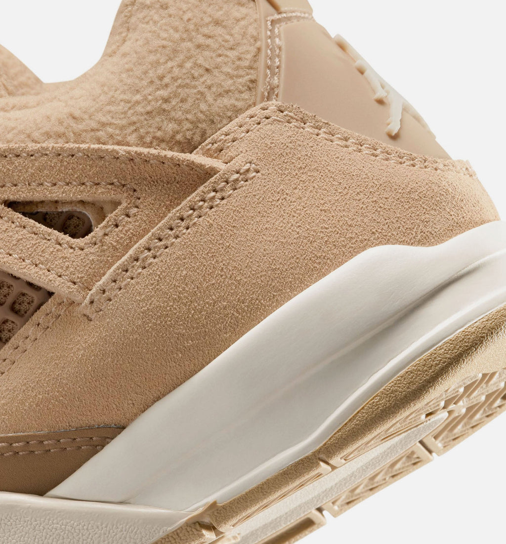 Air Jordan 4 Retro Cozy Girl Preschool Lifestyle Shoes - Hemp/Light Orewood Brown